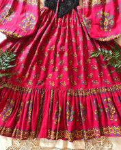 Load image into Gallery viewer, Vintage block print ballon sleeve dress
