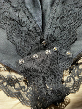 Load image into Gallery viewer, Deadstock 1980’s vintage Black Satin and Lace teddy by Ms Leslee

