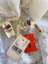Load image into Gallery viewer, Deadstock 1970s Vintage White Nylon Chiffon &amp; Lace Chemise and Panty Set
