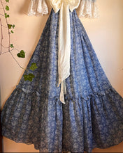 Load image into Gallery viewer, Authentic 1970’s Vintage Stormy Blue Floral Voile Gunne Sax maxi dress
