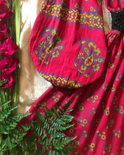 Load image into Gallery viewer, Vintage block print ballon sleeve dress

