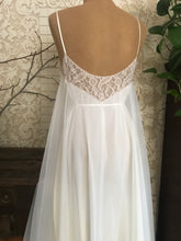 Load image into Gallery viewer, Dreamy 1970’s vintage ivory chiffon nightgown by Lucie Ann
