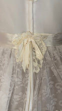 Load image into Gallery viewer, Dreamy 1970’s Vintage Lace and Pearl Wedding Gown with Train

