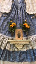Load image into Gallery viewer, Authentic 1970&#39;s vintage dusty eggshell blue floral Gunne Sax maxi dress
