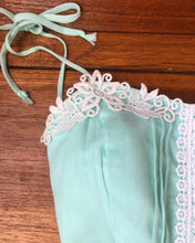 Load image into Gallery viewer, 1970&#39;s vintage pale mint green voile sundress
