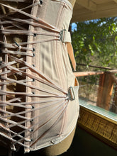 Load image into Gallery viewer, 1950’s Vintage Pink Cotton Fan Lacing Surgical Camp Corset
