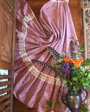 Load image into Gallery viewer, Authentic 1970&#39;s vintage Mauve pink Cherry print calico Gunne Sax sundress
