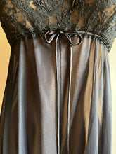 Load image into Gallery viewer, Authentic 1970’s vintage black nightgown by Lucie Ann for Claire Sandra
