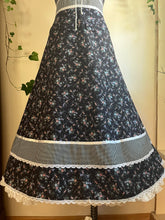 Load image into Gallery viewer, Authentic 1970’s Vintage Black Calico Gunne Sax Sundress
