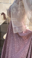 Load image into Gallery viewer, Authentic 1970&#39;s vintage Mauve pink Cherry print calico Gunne Sax sundress
