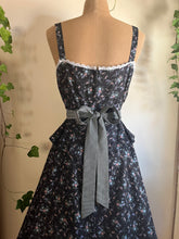 Load image into Gallery viewer, Authentic 1970’s Vintage Black Calico Gunne Sax Sundress
