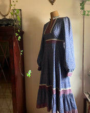 Load image into Gallery viewer, Authentic 1970’s vintage Scrolling Vines Gunne Sax dress
