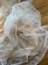 Load image into Gallery viewer, 1980’s Vintage Pink Lace and Sequin Strapless Gown by ZumZum
