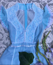 Load image into Gallery viewer, Authentic 1970’s vintage sky blue voile maxi dress
