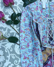 Load image into Gallery viewer, Authentic 1970’s vintage floral and bird print calico dress

