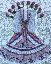 Load image into Gallery viewer, Authentic 1970’s vintage floral and bird print calico dress
