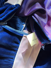 Load image into Gallery viewer, Sale~ Gorgeous 1960’s Vintage Cobalt Blue Velvet Maxi Dress
