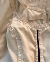 Load image into Gallery viewer, Darling handmade 1970’s vintage ivory poplin maxi sundress
