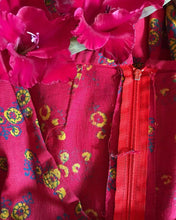 Load image into Gallery viewer, Vintage block print ballon sleeve dress
