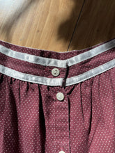 Load image into Gallery viewer, Authentic 1970’s vintage Burgundy Calico Gunne Sax Midi skirt
