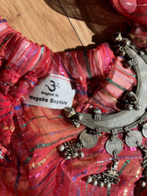 Load image into Gallery viewer, 1970’s 1980’s Vintage Magana Baptiste Lurex Striped Chiffon and Sequin Costume Skirt
