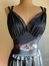 Load image into Gallery viewer, Amazing 1950’s Vintage Black Nightgown
