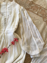 Load image into Gallery viewer, Authentic 1970&#39;s vintage White Crepe Voile Gunne Sax maxi dress
