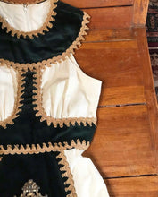 Load image into Gallery viewer, Incredibly rare authentic 1970’s vintage Green Velveteen Gunne Sax dress
