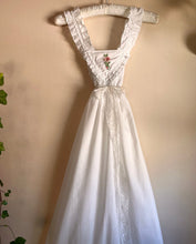 Load image into Gallery viewer, 1970’s vintage white eyelet lace maxi sundress
