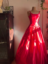 Load image into Gallery viewer, Authentic 1990’s vintage Red Satin Gunne Sax Maxi Dress
