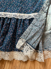 Load image into Gallery viewer, Authentic 1970’s vintage Teal Calico Gunne Sax Maxi skirt
