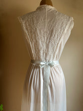 Load image into Gallery viewer, 1950’s Vintage White Nylon and Eyelet Lace Nightgown by Carters
