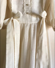 Load image into Gallery viewer, Authentic 1970&#39;s vintage ivory pintuck maxi dress by Candi Jones
