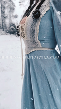 Load image into Gallery viewer, Authentic 1960&#39;s vintage Robins Egg Blue black label Gunne Sax dress
