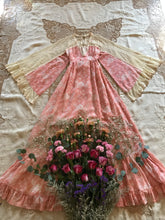 Load image into Gallery viewer, Beautiful 1960’s vintage black label Angel Sleeve Gunne Sax maxi dress
