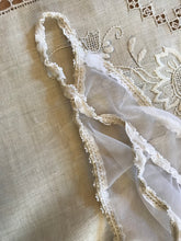 Load image into Gallery viewer, Deadstock 1970s Vintage White Nylon Chiffon &amp; Lace Chemise and Panty Set
